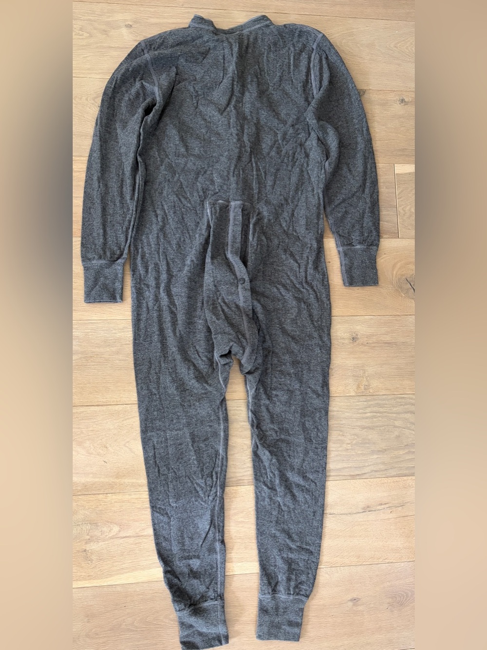 L.L.Bean wool cotton blend Two-Layer Union Suit winter cozy - size medium - Picture 10 of 12
